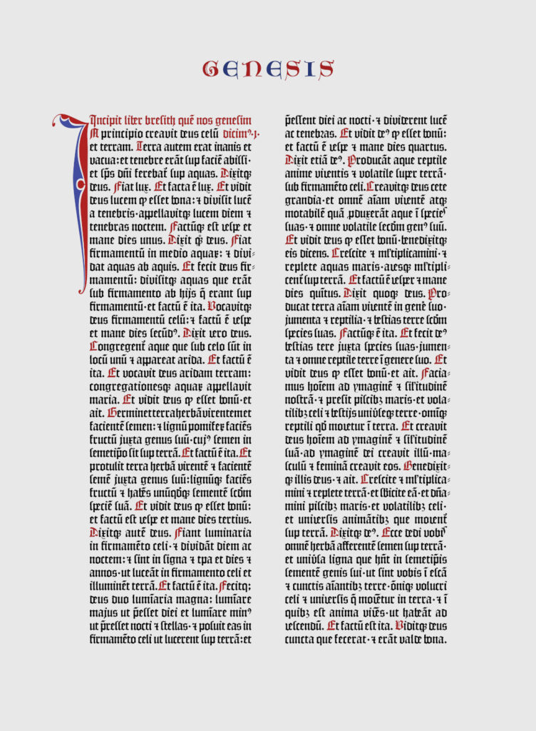Gutenberg Bible - Genesis
